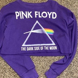Purple long sleeve Pink Floyd shirt, size M